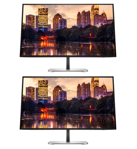 Image of HP Series 5 Pro 27-inch 527pq 2K Quad HD (2560 x 1440) 100Hz 5ms LCD IPS Monitor, 2-Pack Bundle, Low Blue Light, HDMI, DisplayPort, USB Hub