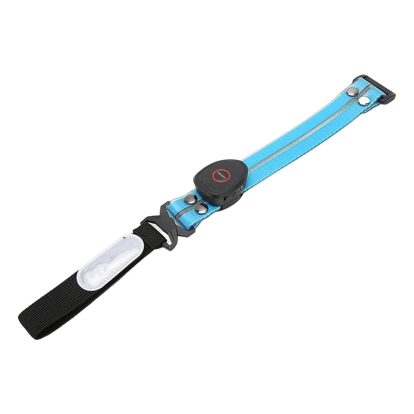 led armband, waterproof usb charging 3 lighting modes comfortable wear night safety light up band one button control for walking (blue)