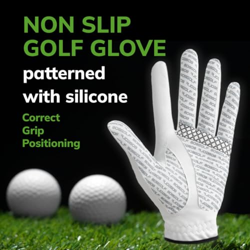 &0&Golf Golf Glove Non-Slip Microfiber Silicone Grip Correct Hand Positioning thumb #1