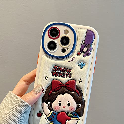 Aartvark Tees Compatible With Iphone 14 Pro Max Cute Case, Tpu Leather Phone Emboss Cartoon Case Soft Rubber Shockproof Protective Case For Iphone 14 Pro Max Case Cover For Women Girls (Cute Princess) #TOP3