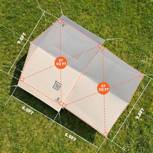 4P Inflatable Tent with Canopy