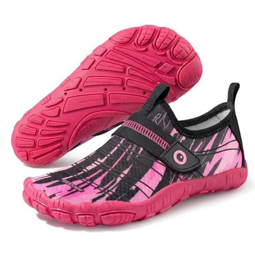 Image of SEEKWAY Barefoot Water Shoes for Kids - Wide Toe Box and Quick-Dry Sand Shoes Toddler for Hiking Swim Beach Pool Kayak Sport Accessories, Camping Essentials Must-Haves for Boys Girls Sizes