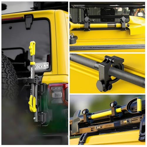 Shovel Mount with Lock, Quick Release Clamp Heavy Duty Anti-Theft Shovel Holder Design for Vehicle, Trucks, Off-Road, UTV ATV, Boat, Molle Panels,Roof Rack Fits 1.2\"-2.0\" Tool Handles (2)