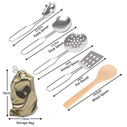 Qudai Conjunto de cozinha 12 PCS Jogo de brincadeira com saco de armazenamento Brinquedo de cozinha