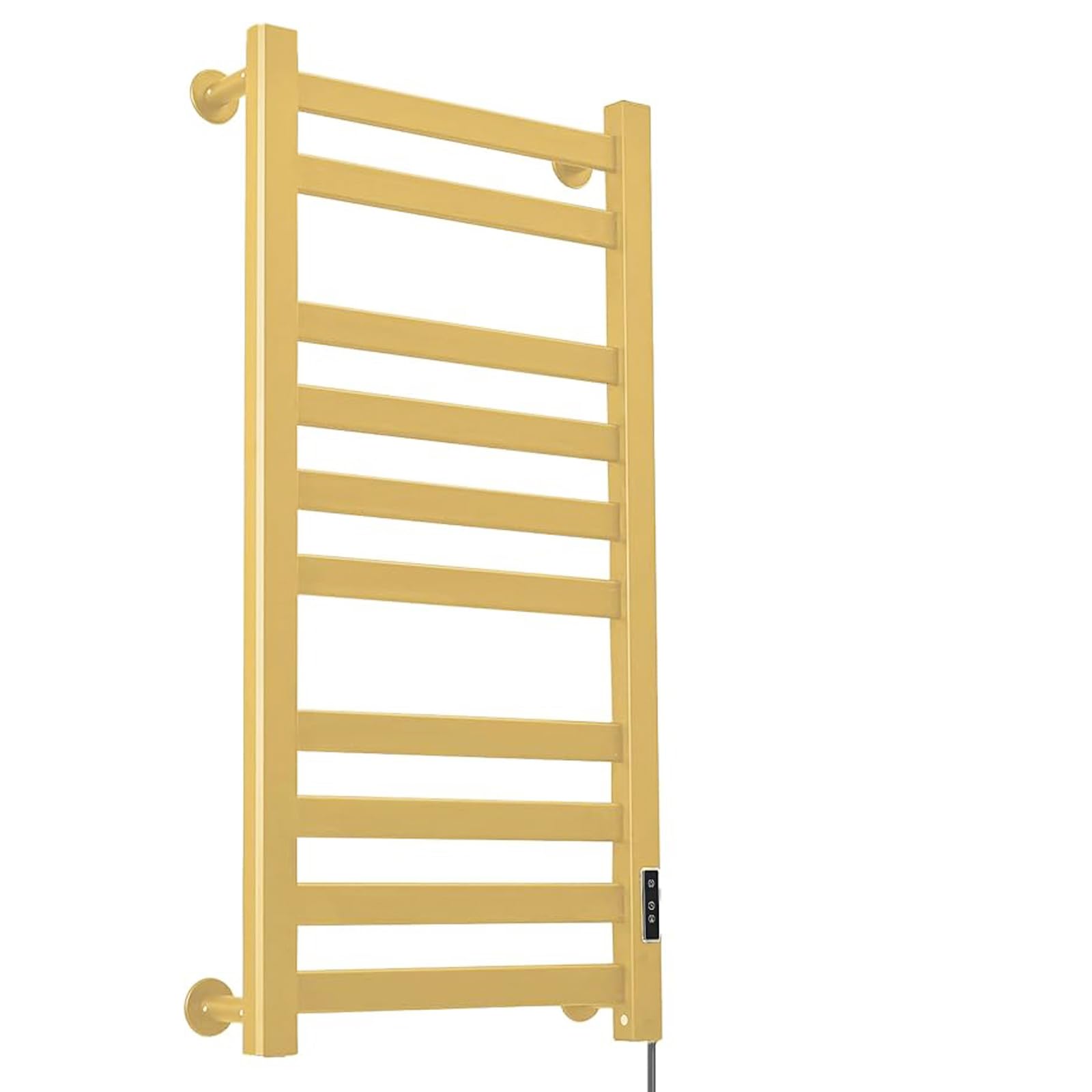 Verida Towel Warmer Rack, Heated Towel Rack for Bathroom, Wall-Mounted Plug (Not Hardwired), Aluminum Alloy, with Timer and Temperature Adjustment, Overheat Protection Function(Large Gold)