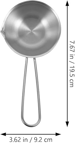 Miniatura 2 de NAMOARLY Pour Oil Olla pequeña cacerola de acero inoxidable cacerola pequeña olla de acero inoxidable olla mini estufa degustación platos cuchara de