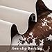 Faux Cowhide Cow Print Rug: 4.6 x 5.2 Feet Cow Hide Animal Print Area Carpet Large Western Decor for Living Room Bedroom (4.6 * 5.2ft)
