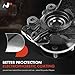 A-Premium Front Right Steering Knuckle & Wheel Bearing Hub Assembly Compatible with Ford Focus 2012-2018, w/5-Lug, Passenger Side