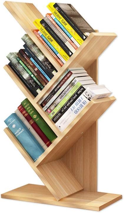 Tree-Shape Storage Organizer Adjustable Desktop Display Shelf Rack Multipurpose Bookshelf for Office Kitchen (5-Tier, Beige)-image-16