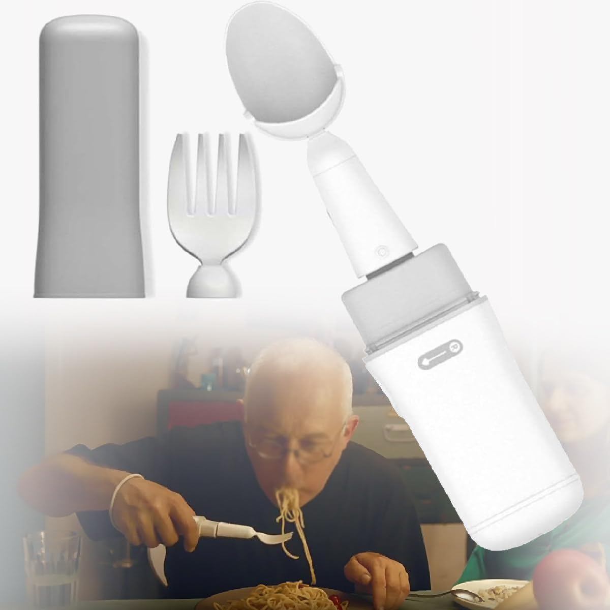 Cuchara para Parkinson para Temblores de Manos, Cubiertos para Ayudar con La Artritis, Utensilio Adaptable para Temblores de Manos y Enfermedad de Parkinson