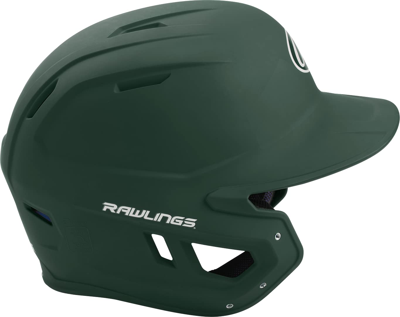 RAWLINGS MACH-DG7-JR 2019 Mach Baseball Batting Helmet, Matte Dark Green