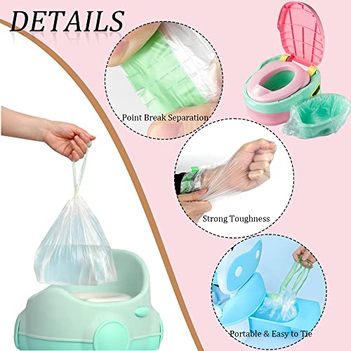 100 Pack Potty Chair Liners With Drawstring, Portable Potty Bags Potty Training Bags Potty Liners, Potty Refill Liners Disposable Potty Liners For Toddlers Kids And Baby #TOP1