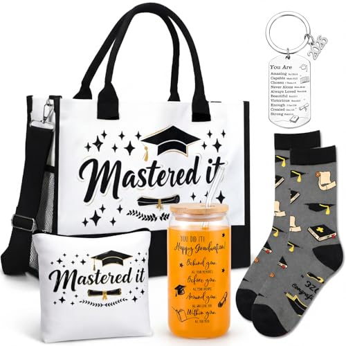 Sanwuta 5 Pcs Masters Degree Graduation Gifts Set Women Her Believed Could So She Mastered It Class of 2026 Gifts(You Are)