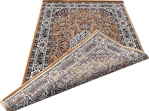 Image of Royal Look Design Soft 4 Feet x 6 Feet Gold Colour Carpets for Home Living Room Bedroom Dining Room