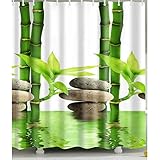 1 Stück Rock-and-Bamboo Duschvorhang für Haus & Badezimmer