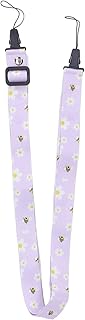 Shoulder Neck Strap, 1.2m Camera Strap Belt Printed Pattern Multifunctional Shoulder Neck Strap for Polaroid Mini 12 11 8 9 Camera (Purple Daisy)