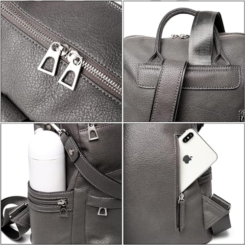 Image of Teen Girl Fashion Backpack Purses Multipurpose Design Handbags and Shoulder Bag Faux Leather Travel bag Casual Backpack With Shoulder printed Strap