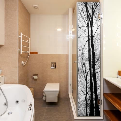 Película para ventana privacidad diseño árbol negro 17.7'' x 78.7'' miniatura 7