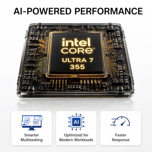 Image of Dell 23.8 inch All-in-One Desktop Computer, FHD Touchscreen, Intel Core Ultra 7 Series 3 Processor, Copilot+ PC, 64GB DDR5 RAM, 1TB PCIe SSD, Wi-Fi 6E, Bluetooth 5.3, Windows 11 PRO, Wireless KB & Mouse