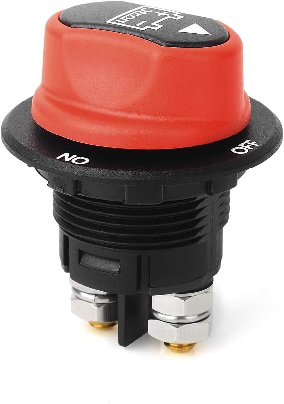 Black Brass Battery Isolator ON Off Kill Switches Car Race Rally Switches for Motorcycles Cars Boats (100A 32VDC) : Automotive
