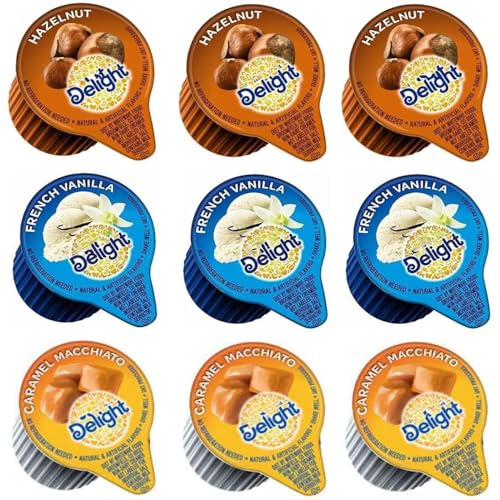 International Delight Coffee Creamers Liquid Non-Dairy Creamer Singles 3 Flavor Assortment (48) Coffee Creamer Singles for Home, Office, Coffee, Bar, Gift