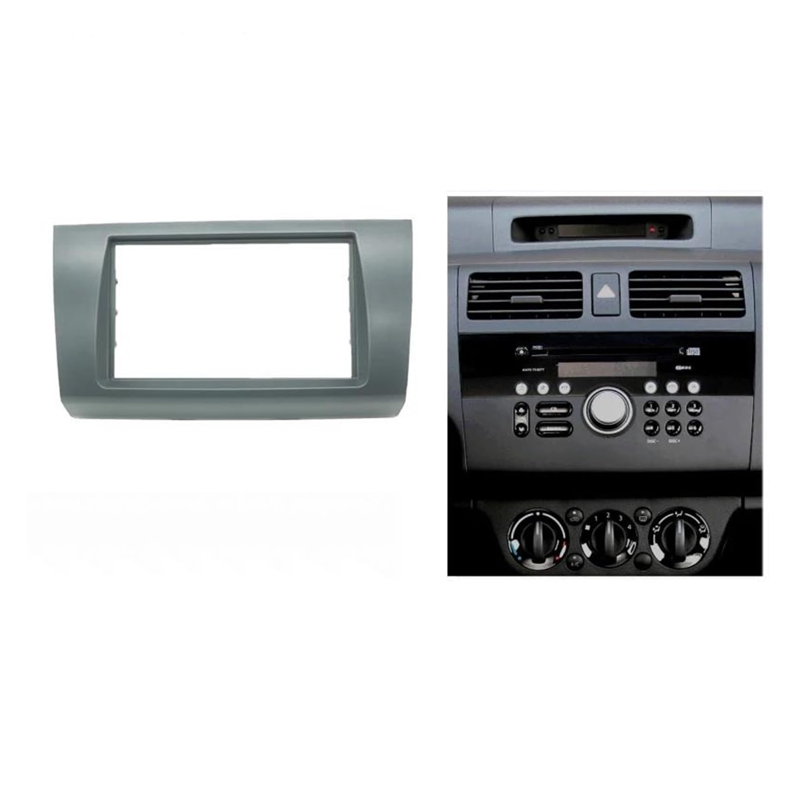 Genérico Adaptador Radio Coche Embellecedor para Radio Coche 2 DIN para Suzuki para Swift 2004-2010 para Dzire 2008-2010 Kit Montaje Panel Instrumentos Audio para Coche
