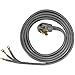 Certified Appliance Accessories 50-Amp Appliance Power Cord, 3 Prong Range Cord, 3 Wires with Eyelet Connectors, 10 Feet, Copper Wire
