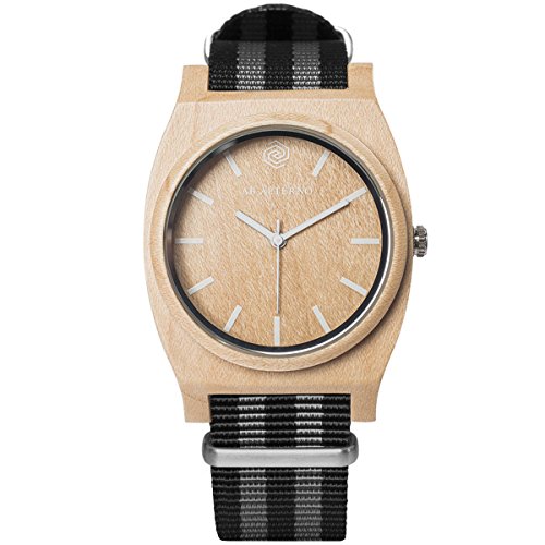 Montre Unisexe AB AETERNO Route Horlogerie Suisse en Bois d'Érable Anti-Allergie