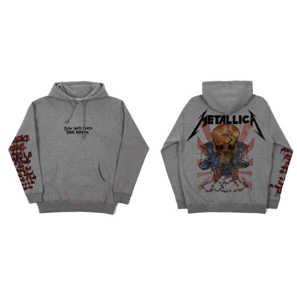 Metallica Unisex-Adult Official Merch Appetite Hoodie, Grey, XXL