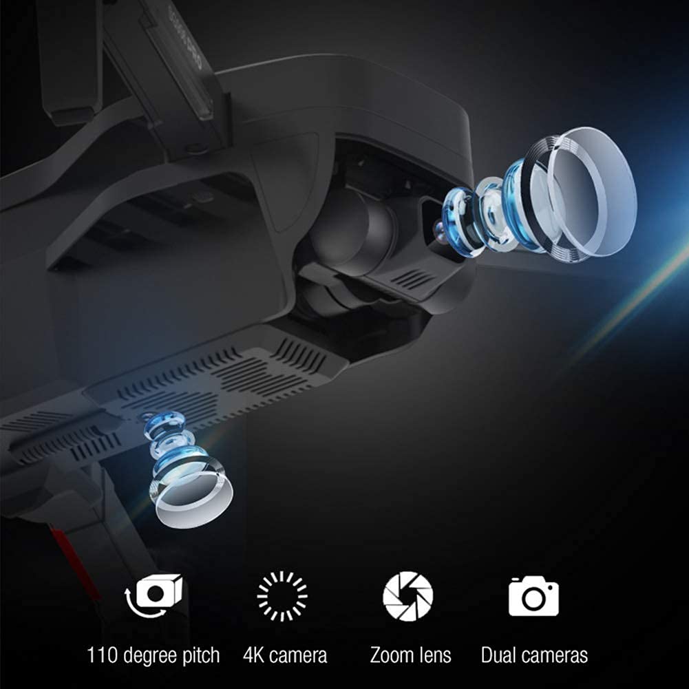 GPS Drones with FPV 4K HD Camera Foldable RC Quadcopter with 2-Axis Gimbal GPS Drone for Adults with Brushless Motor 1200M Remote Control Distance 1 Extra Battery and Storage Bag