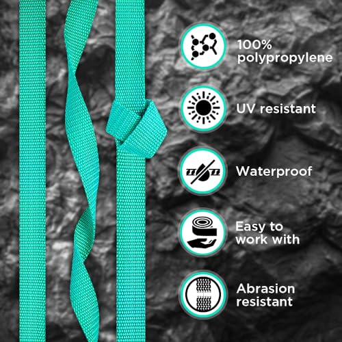 Image of TECEUM 3 /4 inch & 5 /8 inch & 1 inch & 1.5 inch & 2 inch Webbing - 10 25 50 Yards - 40+ Colors - Heavy Duty 1 Inch 1.5 Inch 2 Inch Backpack Straps - Webbing for Outdoors Indoors Crafting DIY