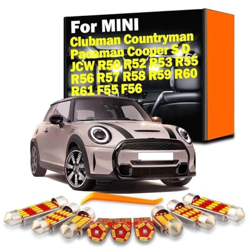MINI Clubman Paceman Countryman Cooper SD JCW R50 R52 R53 R55 R56 R57 R58 R59 R60 R61 F55 F56 �p�̃J�[LED�C���e���A���C�g�L�b�g