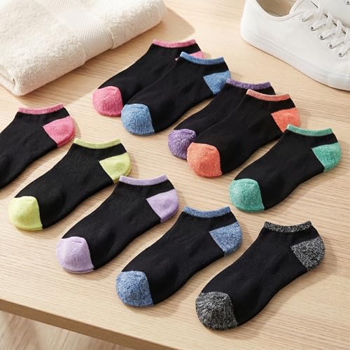 Image of Tipi Toe Women's 20 Pack Colorful Low Cut Socks - Lightweight, Breathable Design for All-Day Comfort Sizes 9-11 /10-13