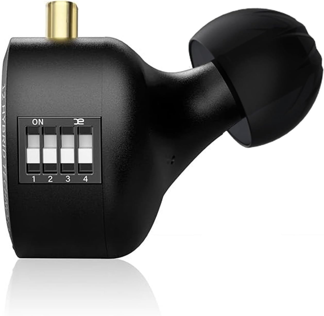 H HIFIHEAR KZ ZS12 Pro X Écouteurs filaires IEM, Moniteur Intra-auriculaire, Pilote Hybride 5BA+1DD, Interrupteur de réglage à 4 Niveaux, cavité entièrement métallique, câble IEM détachable à 2