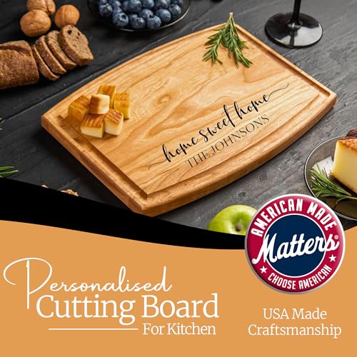 Personalized Cutting Board with Display Stand, Engraved Gift for Couples - Image 5