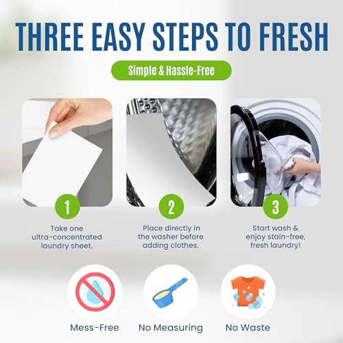 Image of Eco-Friendly Travel Size Laundry Detergent Sheet 10 Load Ultra Concentrated