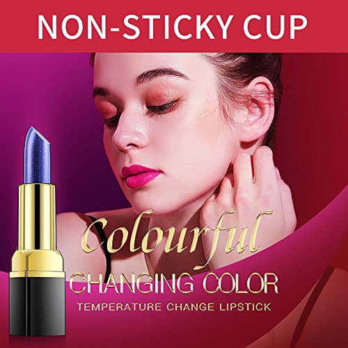 Reverie Diary Lipstick For Women, Magic Temperature Changing Colors (Blue Changed Into Pink) Lip Stain Gloss Moisturizing And Long Lasting Waterproof Lip Balm Makeup, 0.12 Ounce #TOP5