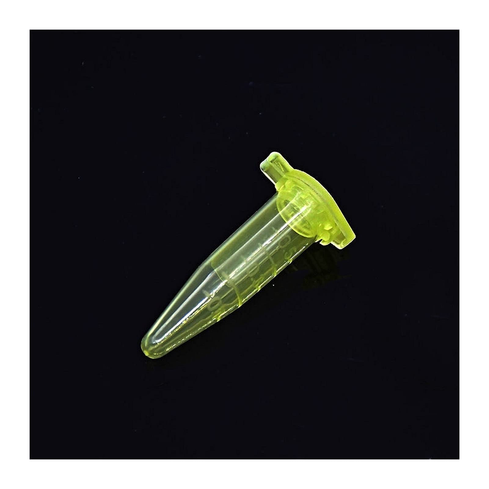 SHAJWADAM Test Lab Tubes 1000PCS Centrifuge Tube 0.5 Ml Yellow pc-r Tube Laboratory Centrifugal Tube with Lock Cover Bottom Tip Color EP Tube with Scale 1000 / PK