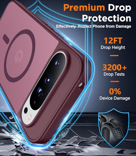 Coque Pixel 10 Pro XL anti-traces SPIDERCASE antichoc mate rouge