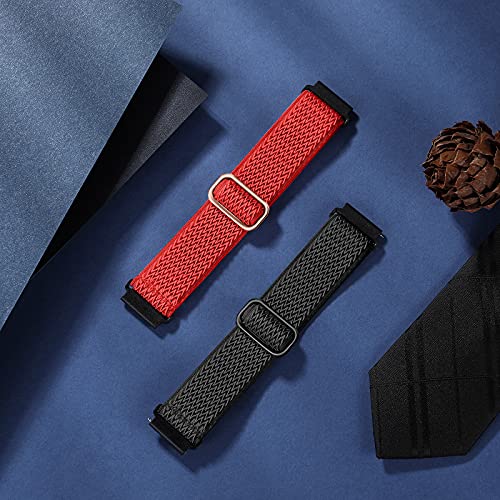 Image of Easuny 22mm Watch Bands Compatible for Samsung Galaxy Watch 3 45mm Band /Galaxy Watch 46mm /Gear S3 Frontier, Stretchy Adjustable Elastic Nylon Woven Loop Wristband for Men Women