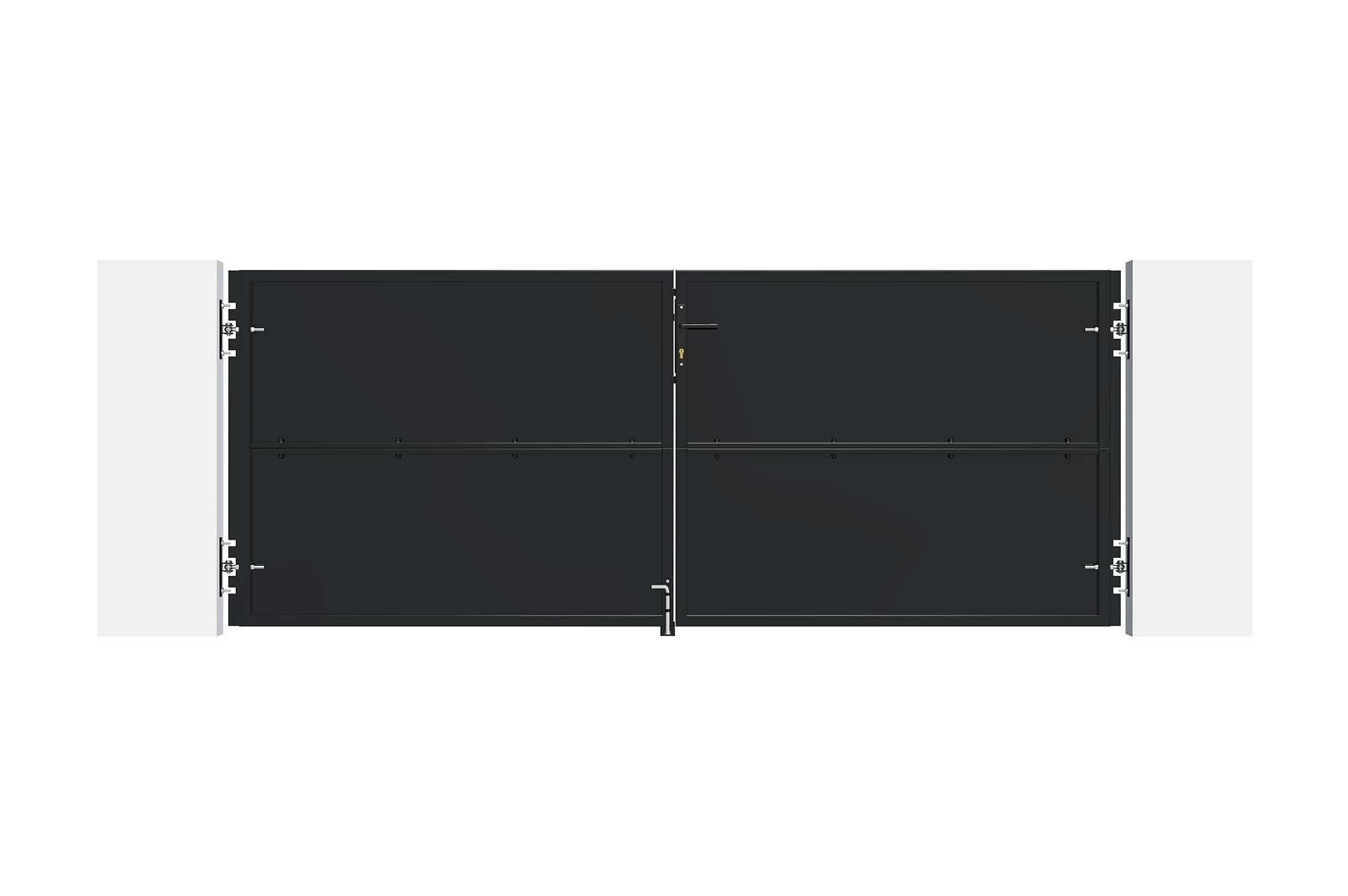 Casanoov Portail acier noir mat 3m NALI H.120cm