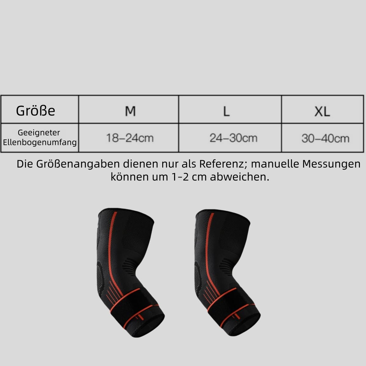Glomaro Elbow Sleeve Ellenbogenbandage für Damen und Herren, Kompression, Gelenk - Stabilisierung, für Fitness, Krafttraining & Basketball