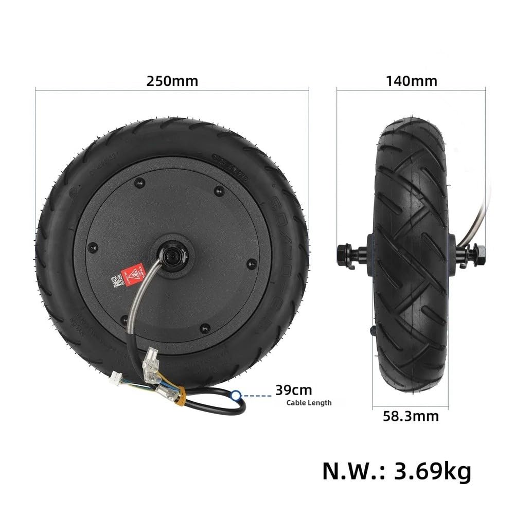 Motore a mozzo posteriore da 48 V, 400 W, con pneumatici senza camera d'aria da 6,5 pollici, per scooter elettrico Xiaomi M365/Pro/1S/Pro2, kit di aggiornamento per adulti