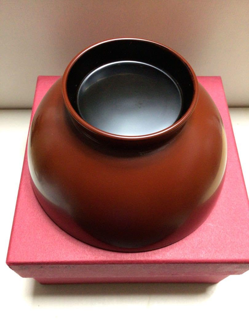 Amazon.co.jp: 輪島赤木明登 草の椀 小 木蓮蒔絵 赤 共箱付き 品 