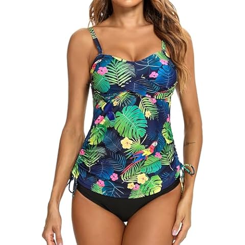 Gyabnw Women's Adjustable Strap Tankini Set Cover