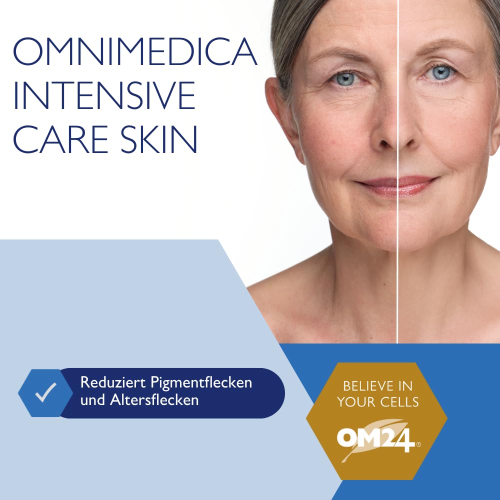 OMNIMEDICA Intensive Care Skin – Anti-Falten Gesichtscreme gegen Pigmentflecken & Altersflecken – mit OM24® und Hyaluronsäure – Anti-Aging Pflege für Damen & Herren – vegan & Swiss Made