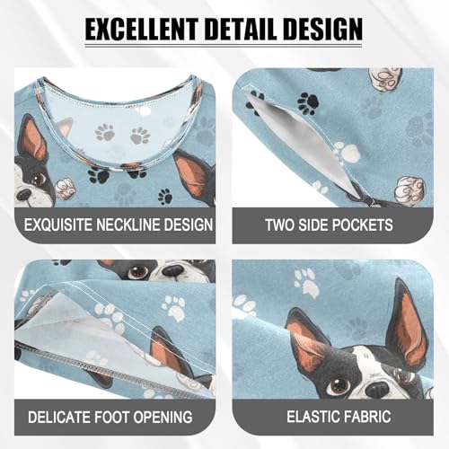 senya Puppy Head Cute Cartoon Summer Pajamas Set Short Cotton Sleepwear 2 Piece4
