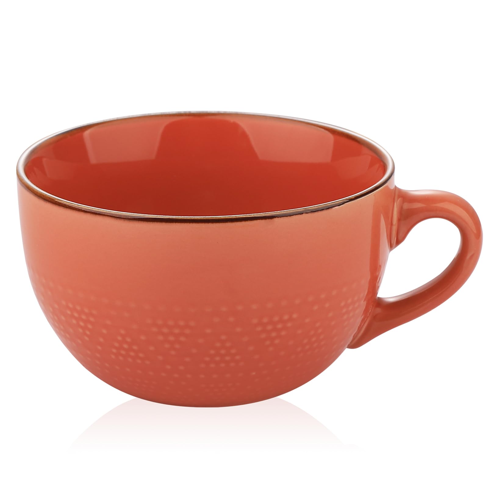 Amazon.com: VanEnjoy Orange Vintage Large Coffee Mug Large Soup Bowl, 24 oz Coffee  Mug Big with Handle Coffee Mug, Giant Coffee Mug, Ceramic Soup Bowl with  Lid Microwave Safe : Home &
