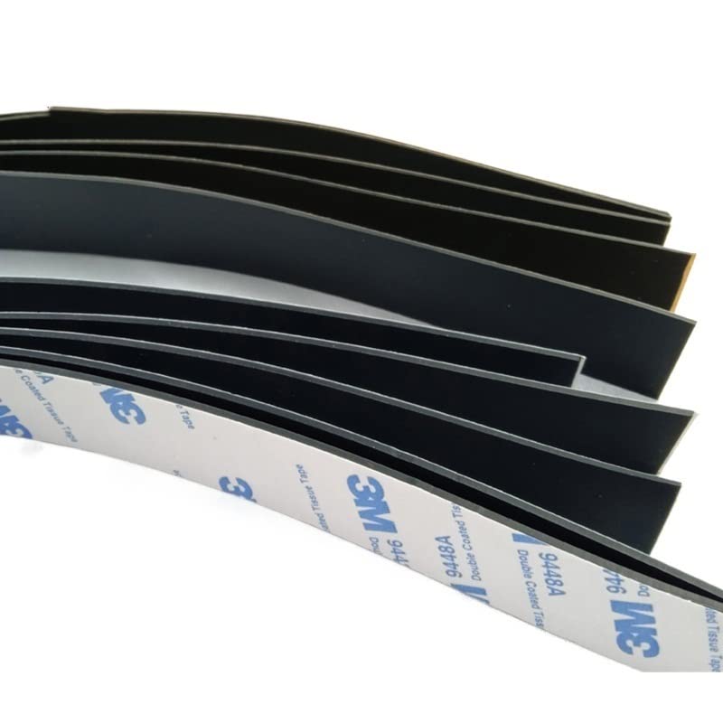 1Pc Black Silicone Rubber Sheet Single-Sided Self-Adhesive Silicone Strip Silicone Rubber Sheet 0.3/0.5/1/2/3/5/10MM Non-Slip High Temperature Mat(1000x20x1mm)