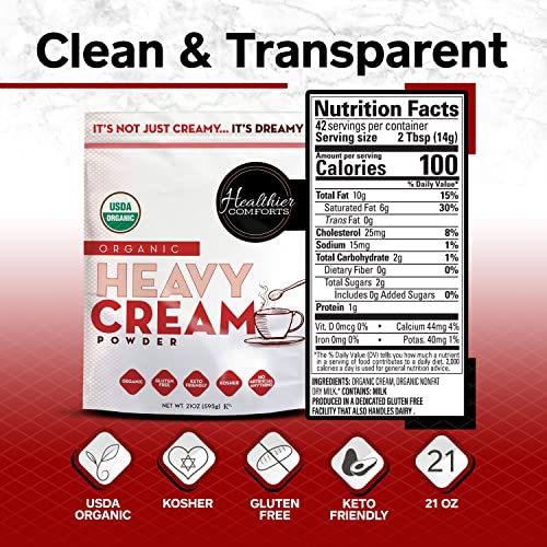 Healthier Comforts Organic Heavy Cream Powder  thumb #3